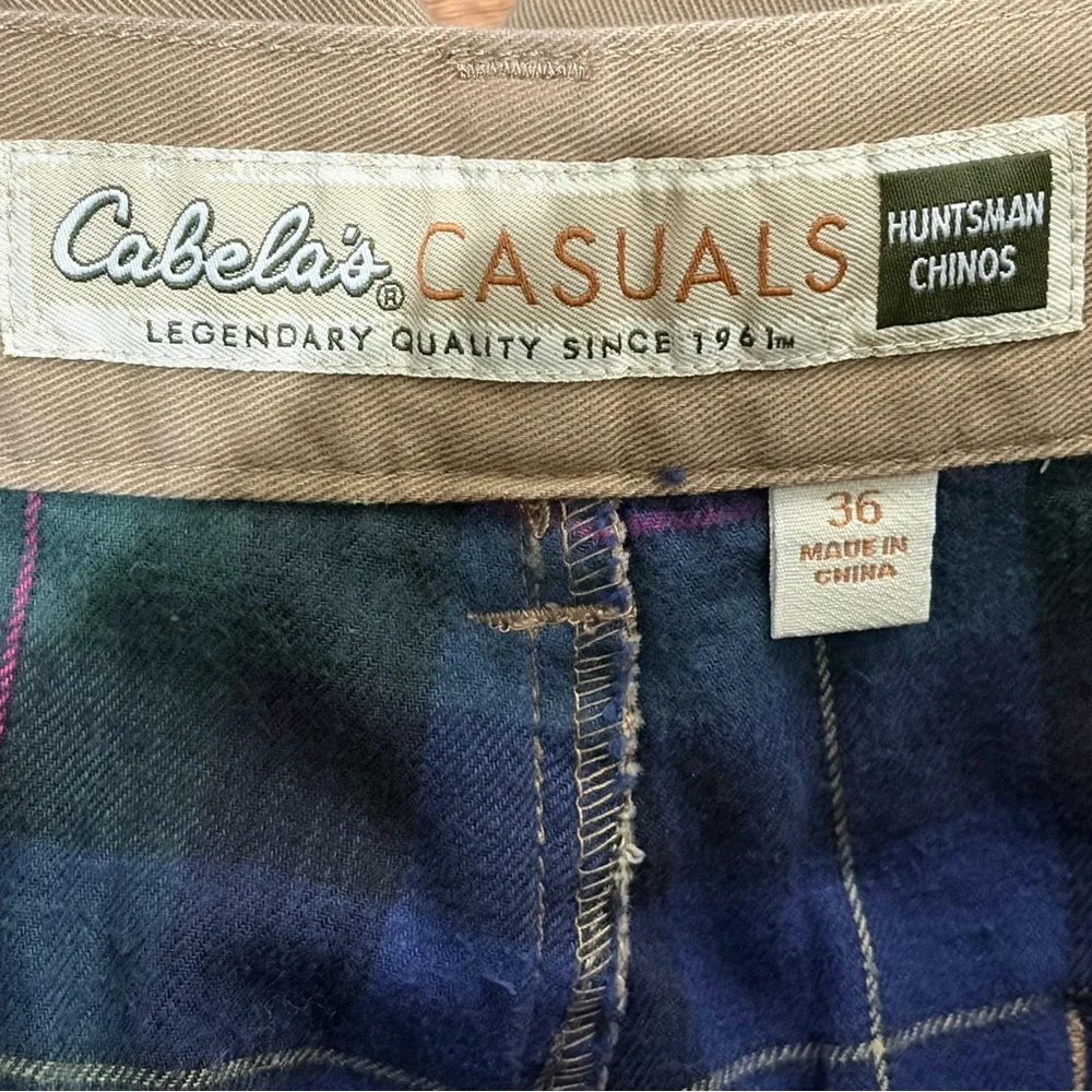 NWT Cabela's Flannel Lined Chinos (36)